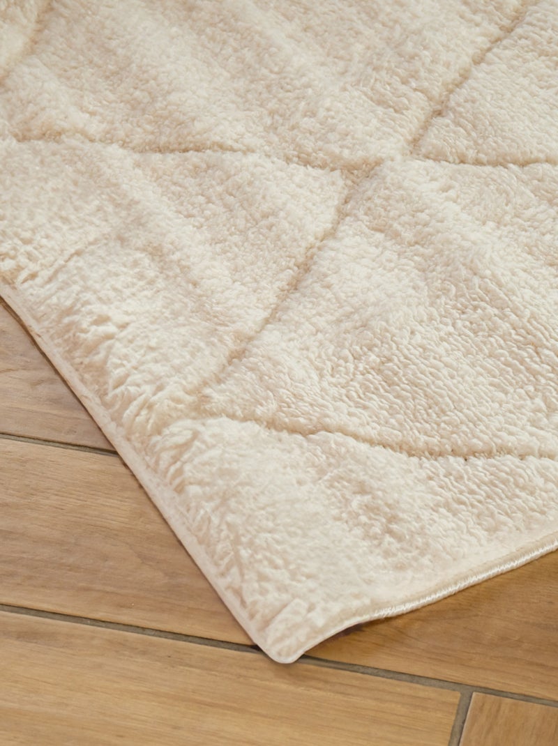 Future Home - Tapis déco style berbère losanges Ecru - Kiabi