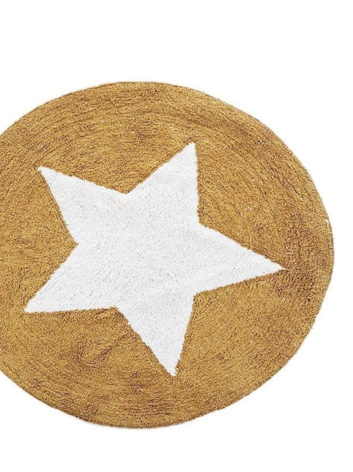 Future Home - Tapis enfant rond étoile en coton - Kiabi