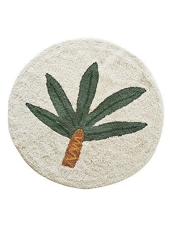Future Home - Tapis enfant rond palmier en coton