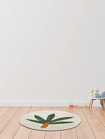 Future Home - Tapis enfant rond palmier en coton