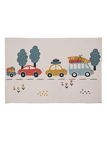 Future Home - Tapis enfant voiture en coton canvas