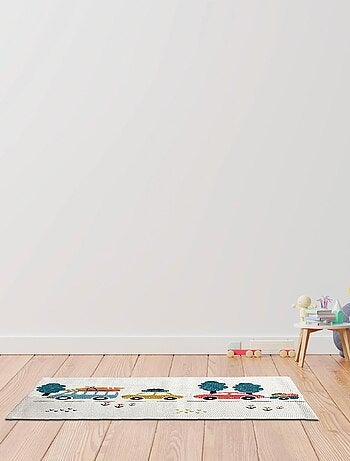 Future Home - Tapis enfant voiture en coton canvas