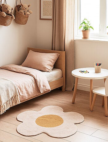 Future Home - Tapis marguerite enfant en coton tufté