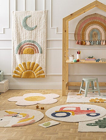 Future Home - Tapis marguerite enfant en coton tufté