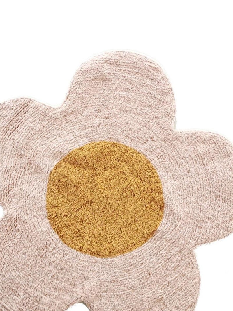 Future Home - Tapis marguerite enfant en coton tufté Rose - Kiabi
