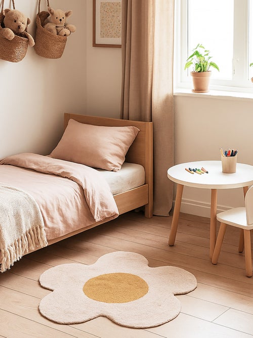 Future Home - Tapis marguerite enfant en coton tufté - Kiabi