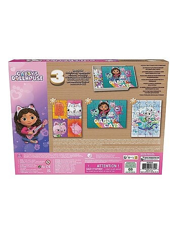 Gabby's Dollhouse Puzzle en bois 3 pièces