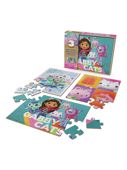 Gabby's Dollhouse Puzzle en bois 3 pièces - Kiabi
