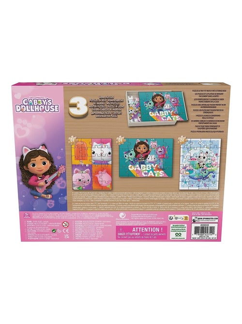 Gabby's Dollhouse Puzzle en bois 3 pièces - Kiabi