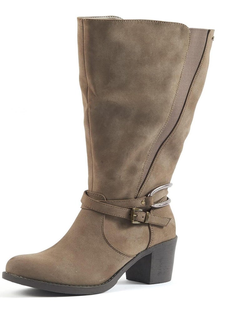 Bottes Hautes Femme Pieds Larges Mollets 2XL MELISSA – Talon 9,5 Cm Élégantes