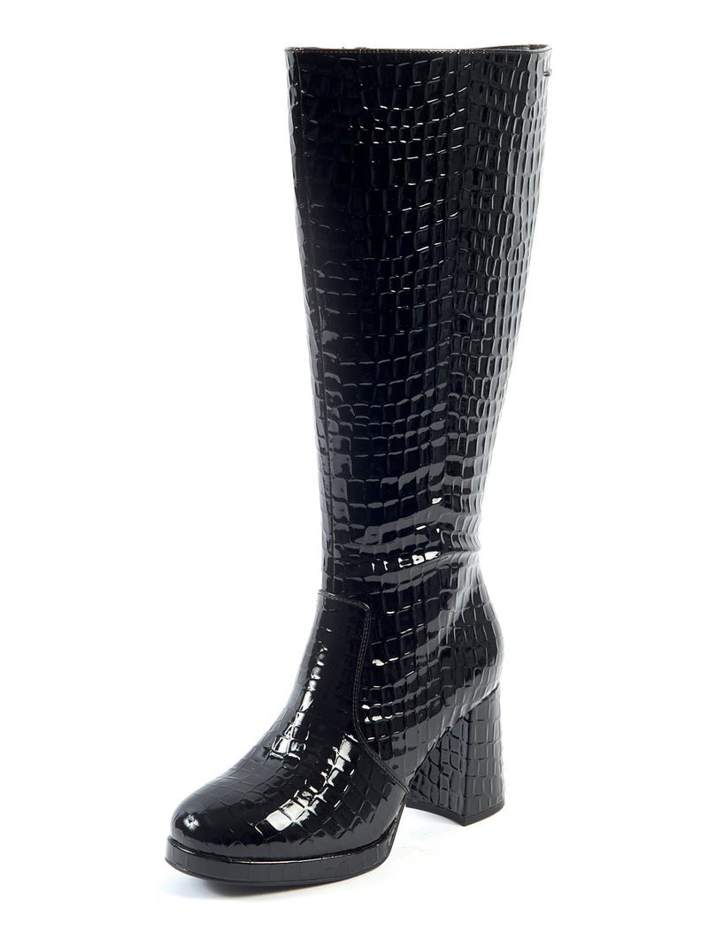 Gabylou - Bottes 2XL pour mollets larges - Modele Melissa Noir - Kiabi