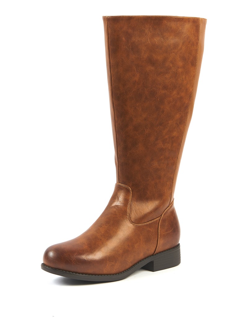 Gabylou - Bottes 2XL pour mollets larges - Modele Orange Beige sable - Kiabi