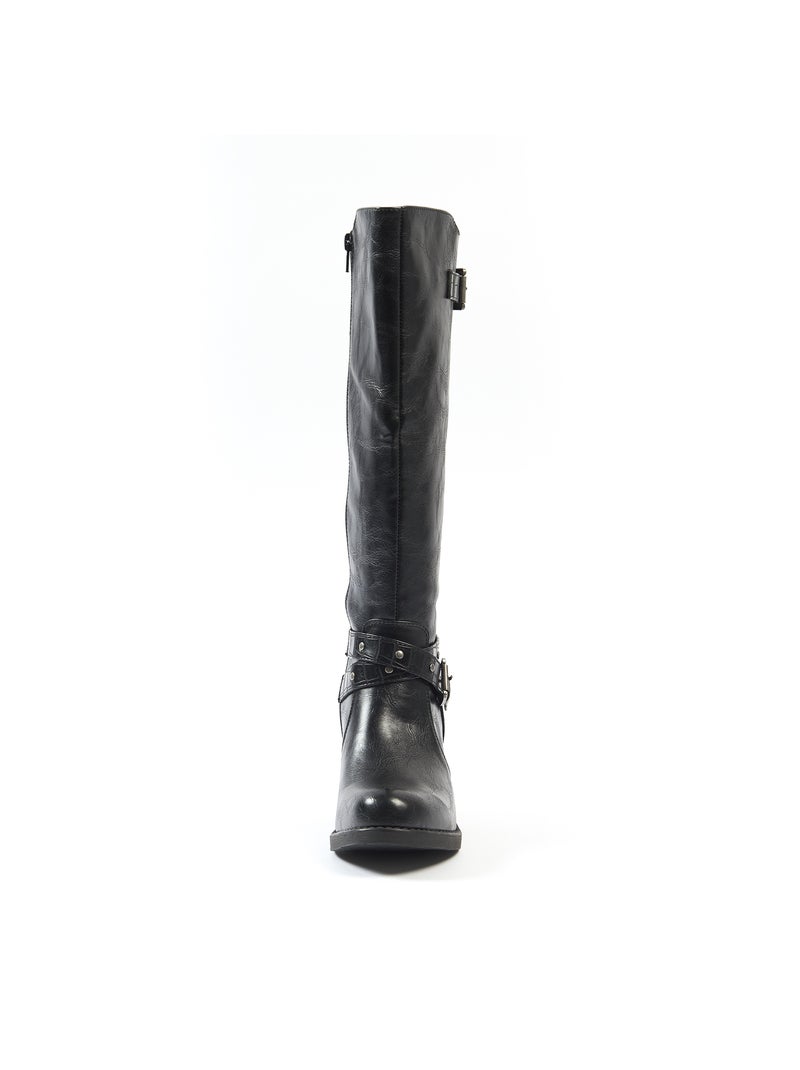 Gabylou - Bottes XL pour mollets larges - Modele Chrystel Noir - Kiabi