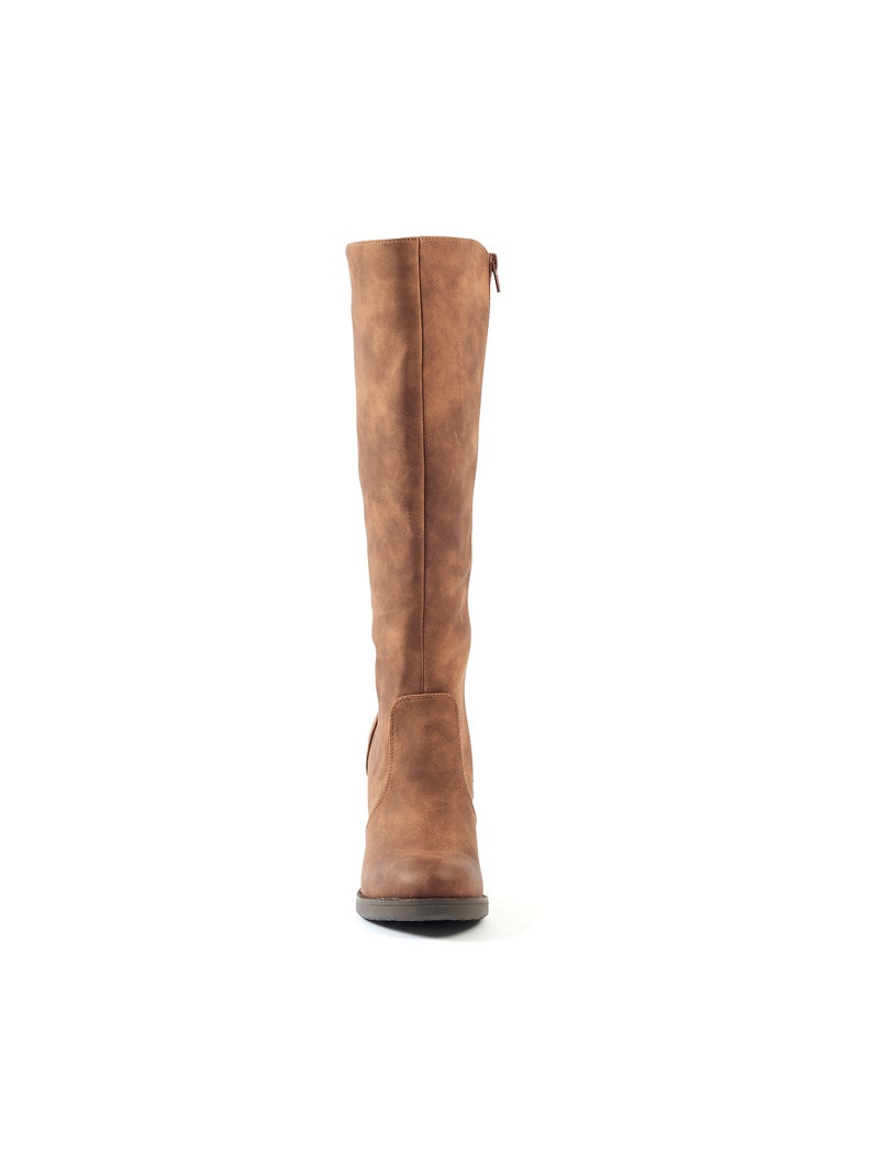 Gabylou - Bottes XL pour mollets larges - Modele Kamilla Camel - Kiabi