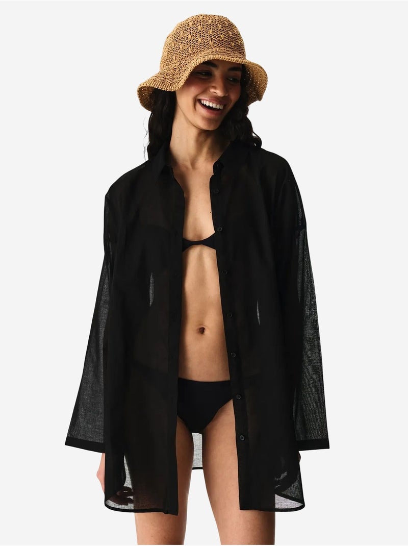 Gaia chemise penti Noir - Kiabi