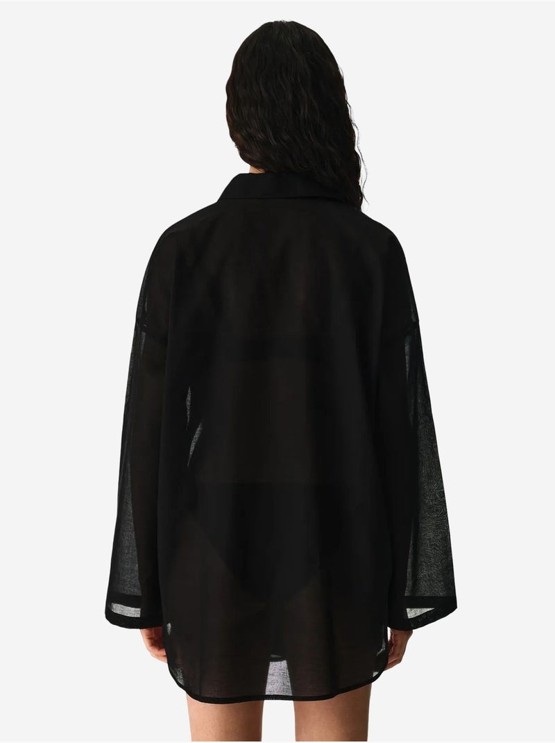 Gaia chemise penti Noir - Kiabi