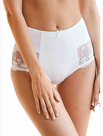 Gaine-culotte ventre plat tulle brodé - Afibel