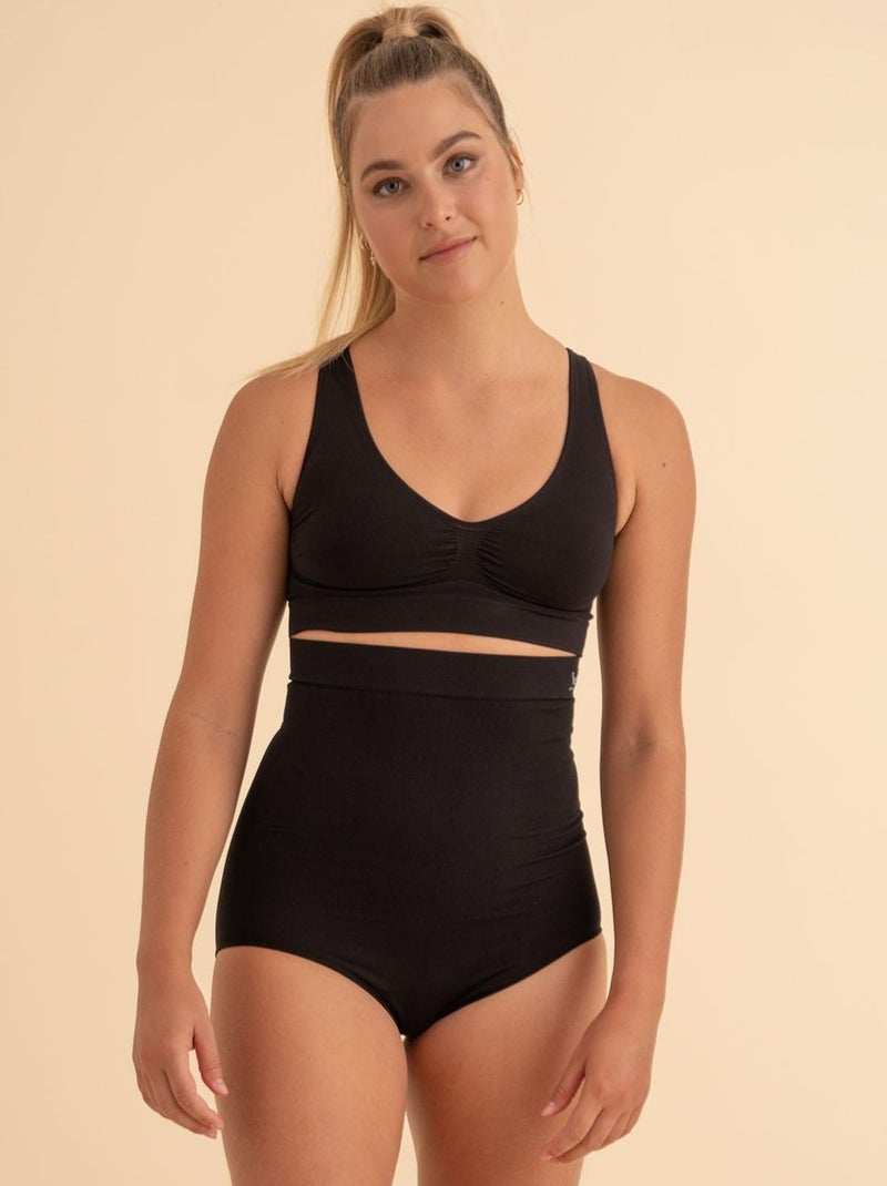 Gaine post-partum avec fibre Emana, Cloé Noir Noir - Kiabi