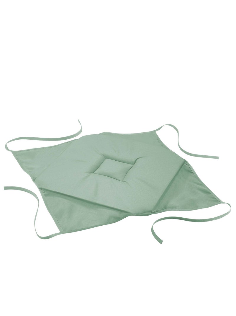 GALETTE 4 RABATS POLYESTER UNI ESSENTIEL Vert Sauge - Kiabi