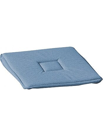 Galette de chaise 38 x 38 cm Geo lift bleu