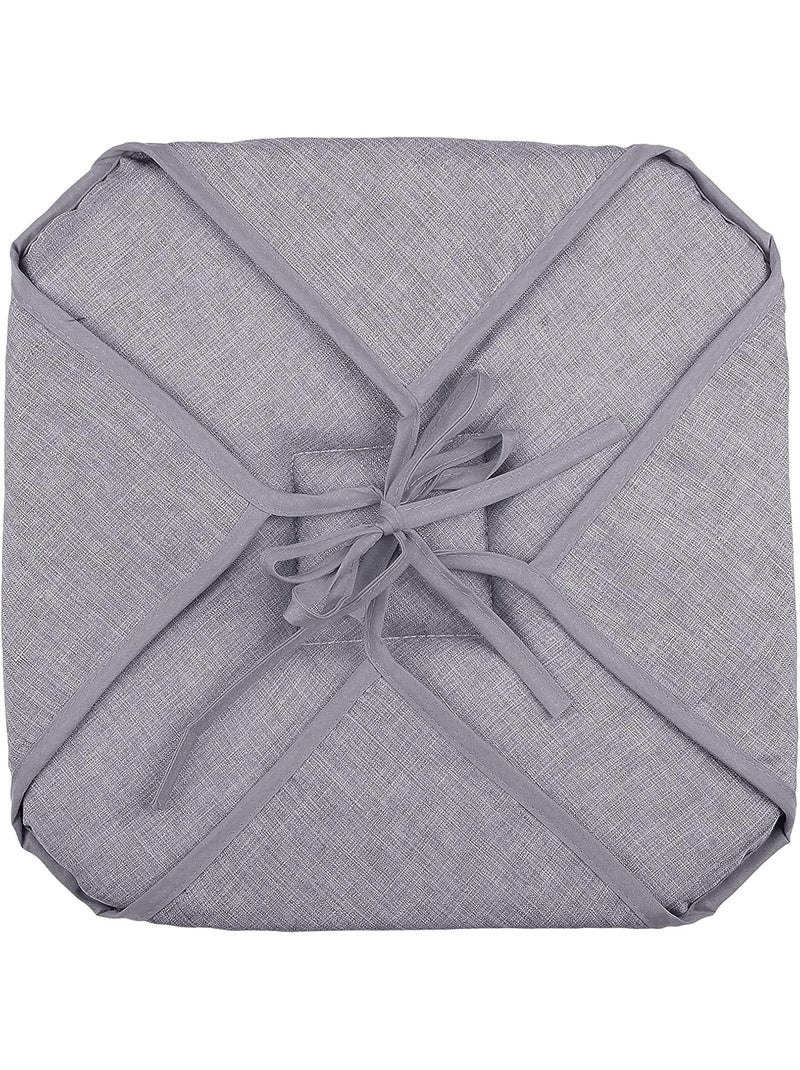 Galette de chaise 4 rabats chinée Gris chiné - Kiabi