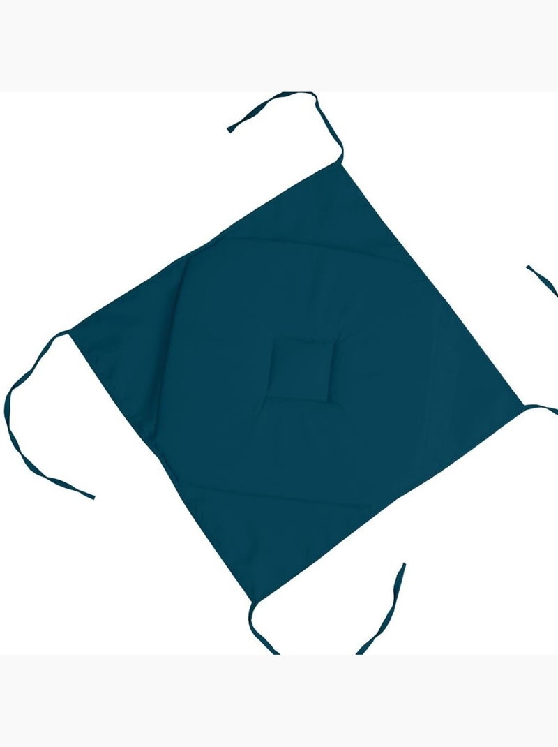 Galette de chaise 4 rabats Collection Nelsen Bleu canard - Kiabi