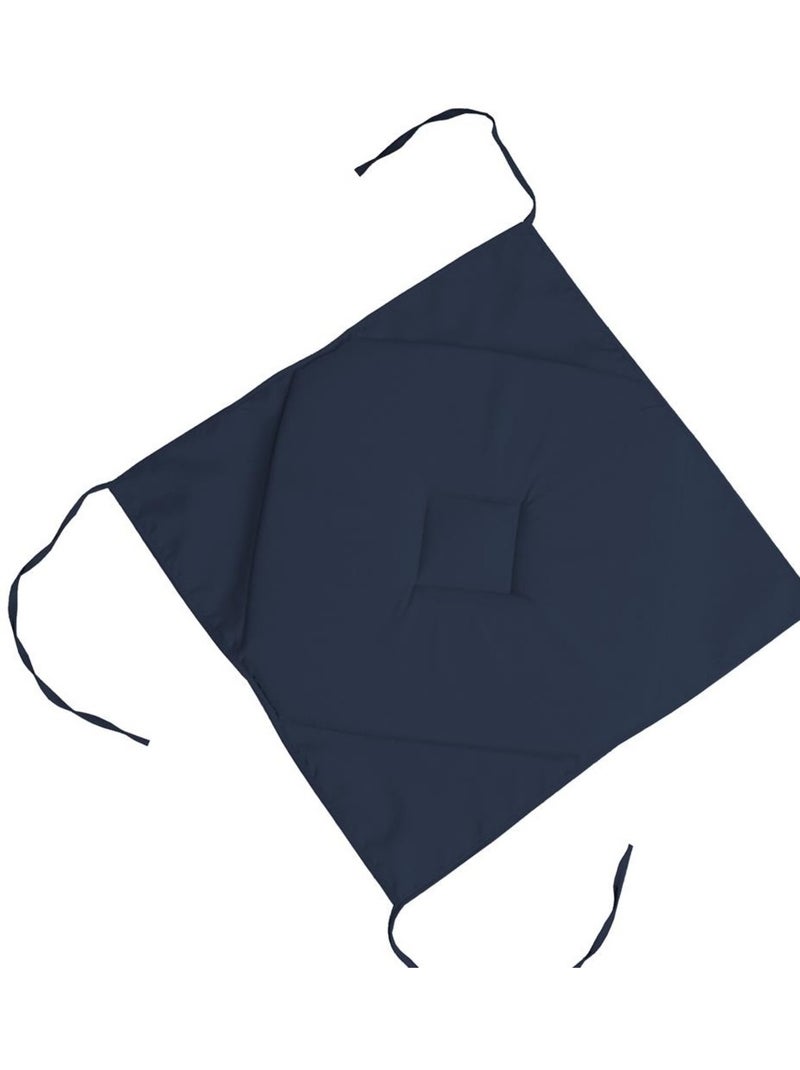 Galette de chaise 4 rabats Collection Nelsen Bleu marine - Kiabi