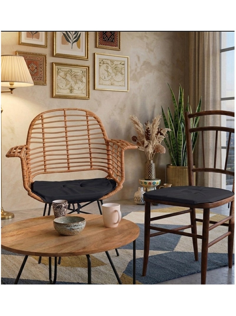 Galette de chaise 4 rabats Collection Nelsen gris anthracite - Kiabi