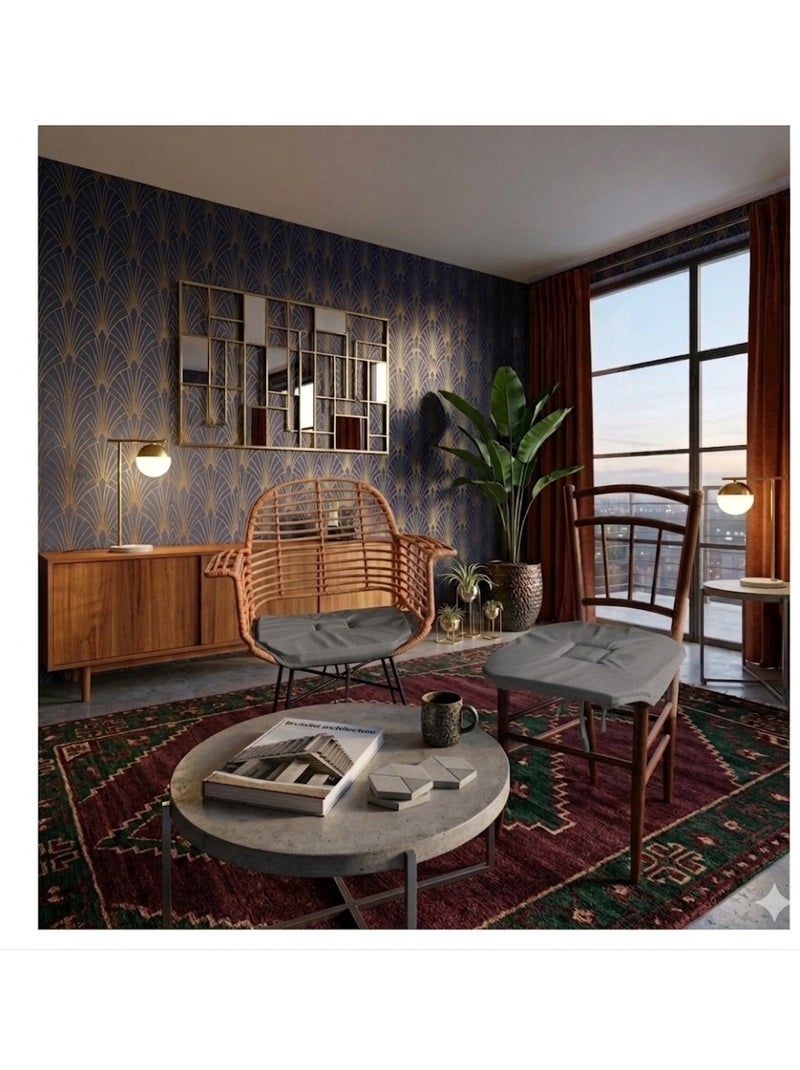 Galette de chaise 4 rabats Collection Nelsen Gris souris - Kiabi