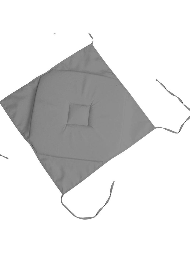 Galette de chaise 4 rabats Collection Nelsen Gris souris - Kiabi