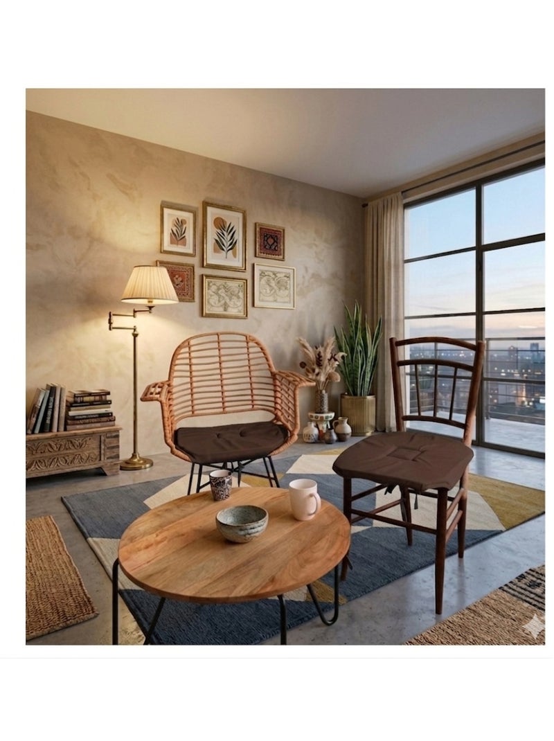 Galette de chaise 4 rabats Collection Nelsen Taupe - Kiabi