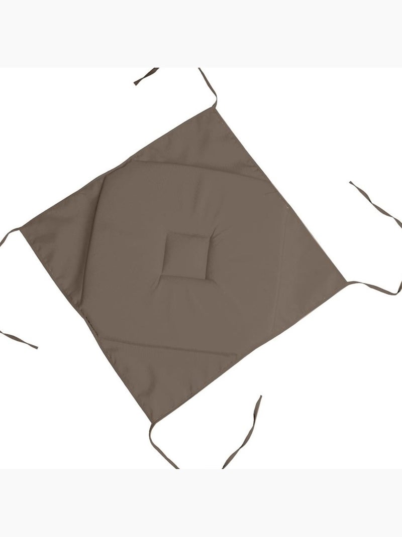 Galette de chaise 4 rabats Collection Nelsen Taupe - Kiabi