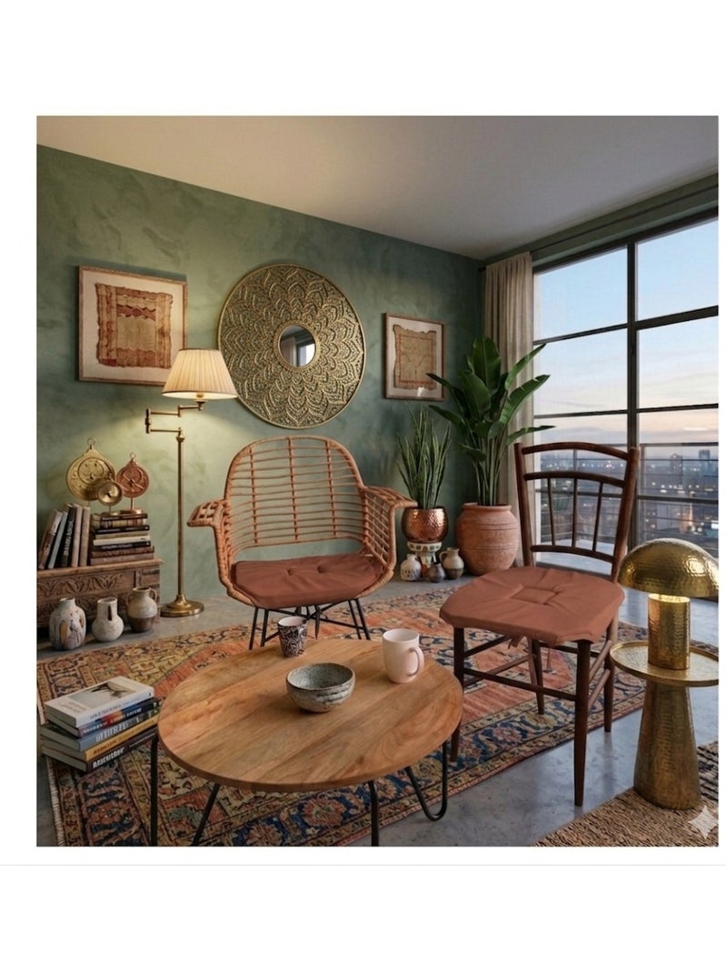 Galette de chaise 4 rabats Collection Nelsen Terracotta - Kiabi