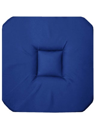 Galette de chaise 4 rabats panama indigo