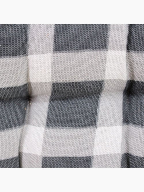 Galette de chaise à carreaux noire et blanche 40cm - Kiabi