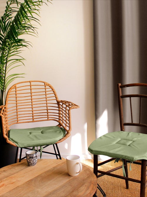 Galette de chaise à rabats et nouettes - Kiabi