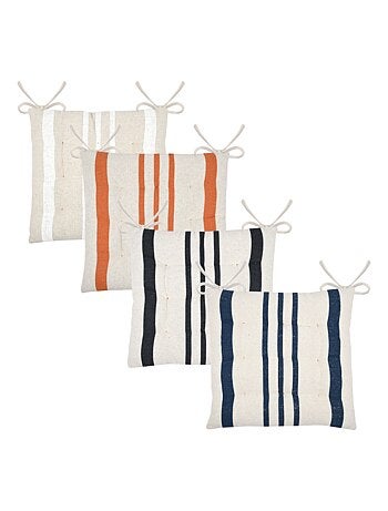 Galette de chaise à rayures