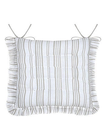 Galette de chaise à rayures verticales élégantes