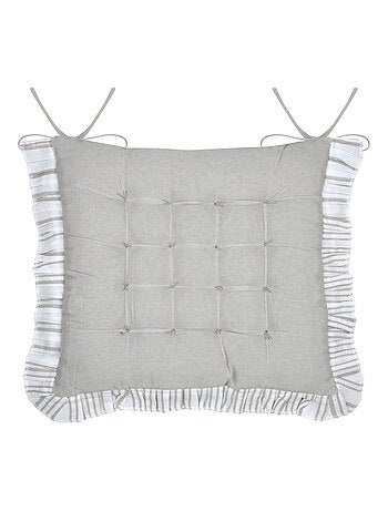 Galette de chaise à rayures verticales élégantes