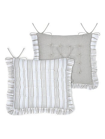 Galette de chaise à rayures verticales élégantes