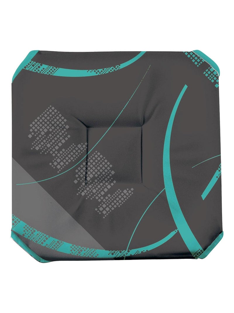 Galette de chaise anti-taches à rabats Astrid turquoise B Bleu - Kiabi