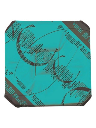 Galette de chaise anti-taches à rabats Astrid turquoise