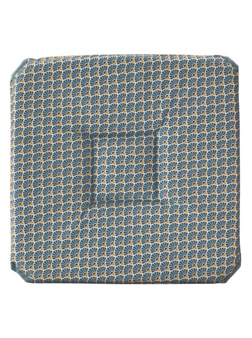 Galette de chaise anti-taches à rabats Paon bleu foncé - Kiabi Galette de chaise anti-taches à rabats Paon bleu foncé - Kiabi