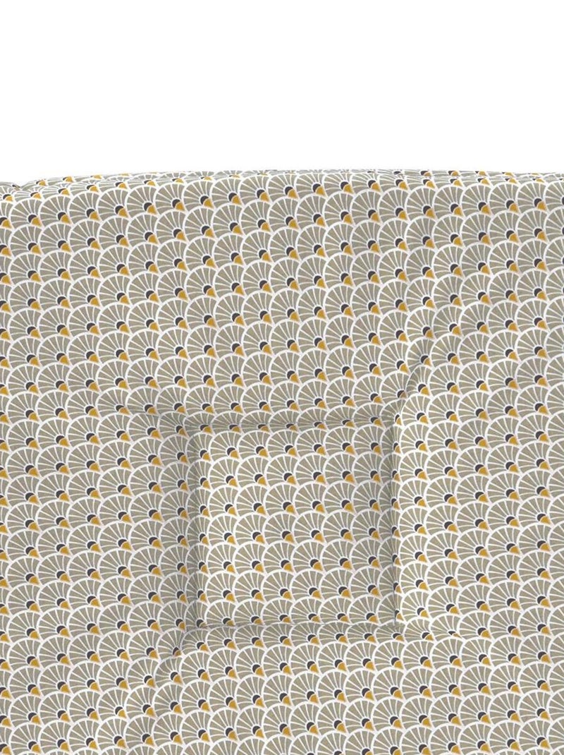 Galette de chaise anti-taches à rabats Paon ficelle Beige - Kiabi