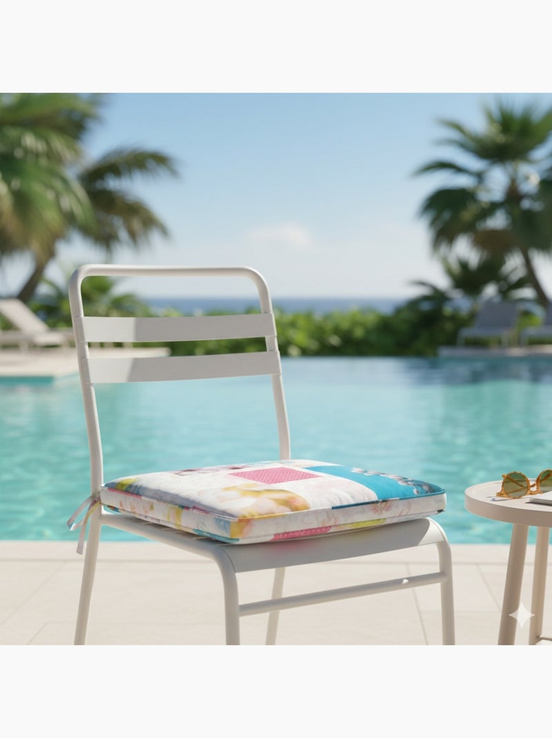 Galette de chaise assise Aquarella Bleu - Kiabi