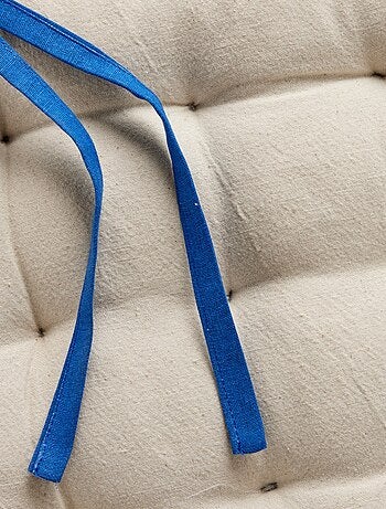 Galette de chaise avec 2 nouettes uni SUMMER