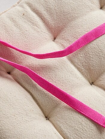 Galette de chaise avec 2 nouettes uni SUMMER