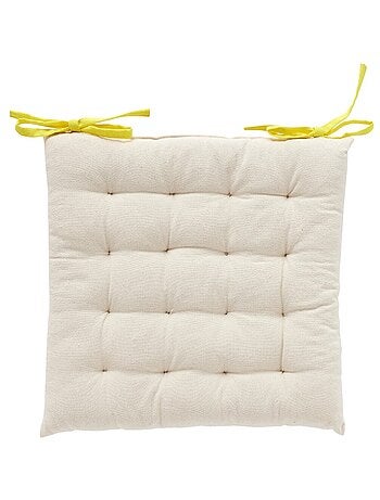 Galette de chaise avec 2 nouettes uni SUMMER