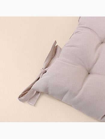 Galette de chaise beige 40x40cm