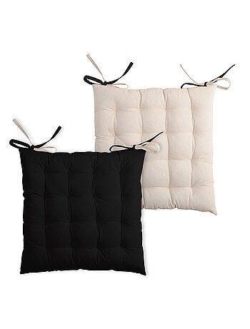 Coussin de chaise bicolore réversible